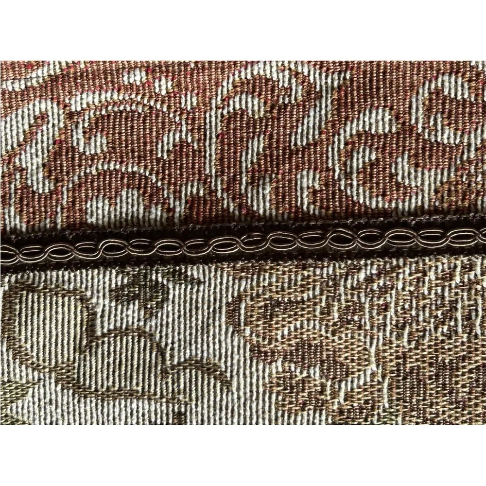 Vintage Tapestry Fall Placemats‎ Set Of 4 Beige Green and Rust Mixed Pattern EC